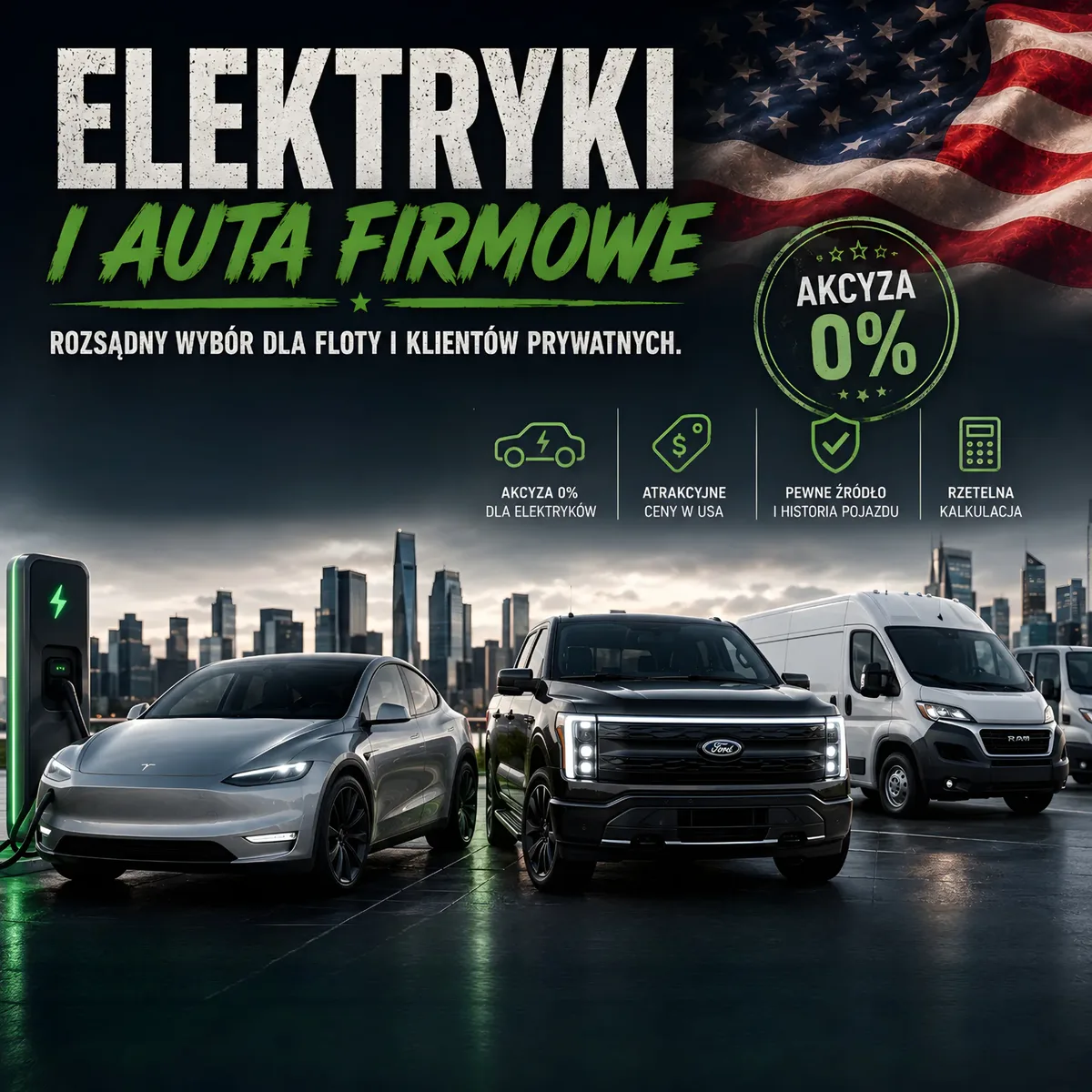Elektryki i auta firmowe z importu